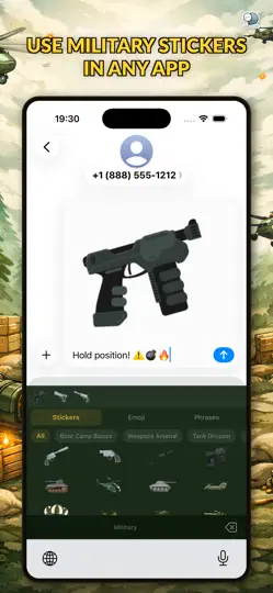 Скриншот Military Stickers By ChatStick на iPhone 6