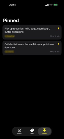 Jot Quick Notes iPhone screenshot