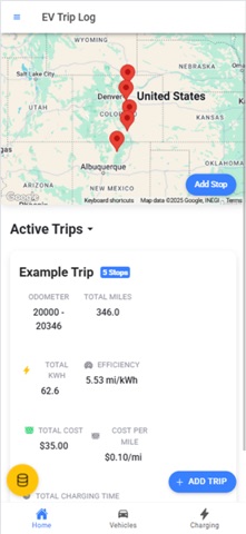 EV Trip Log Screenshot 3 of 5