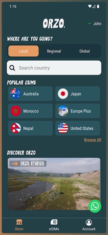 Orzo - Adventure eSIM Screenshot 2 of 7