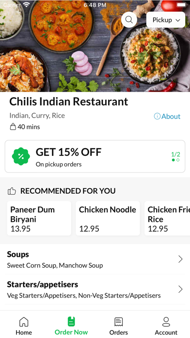 Chilis IndianRestaurantReading Screenshot