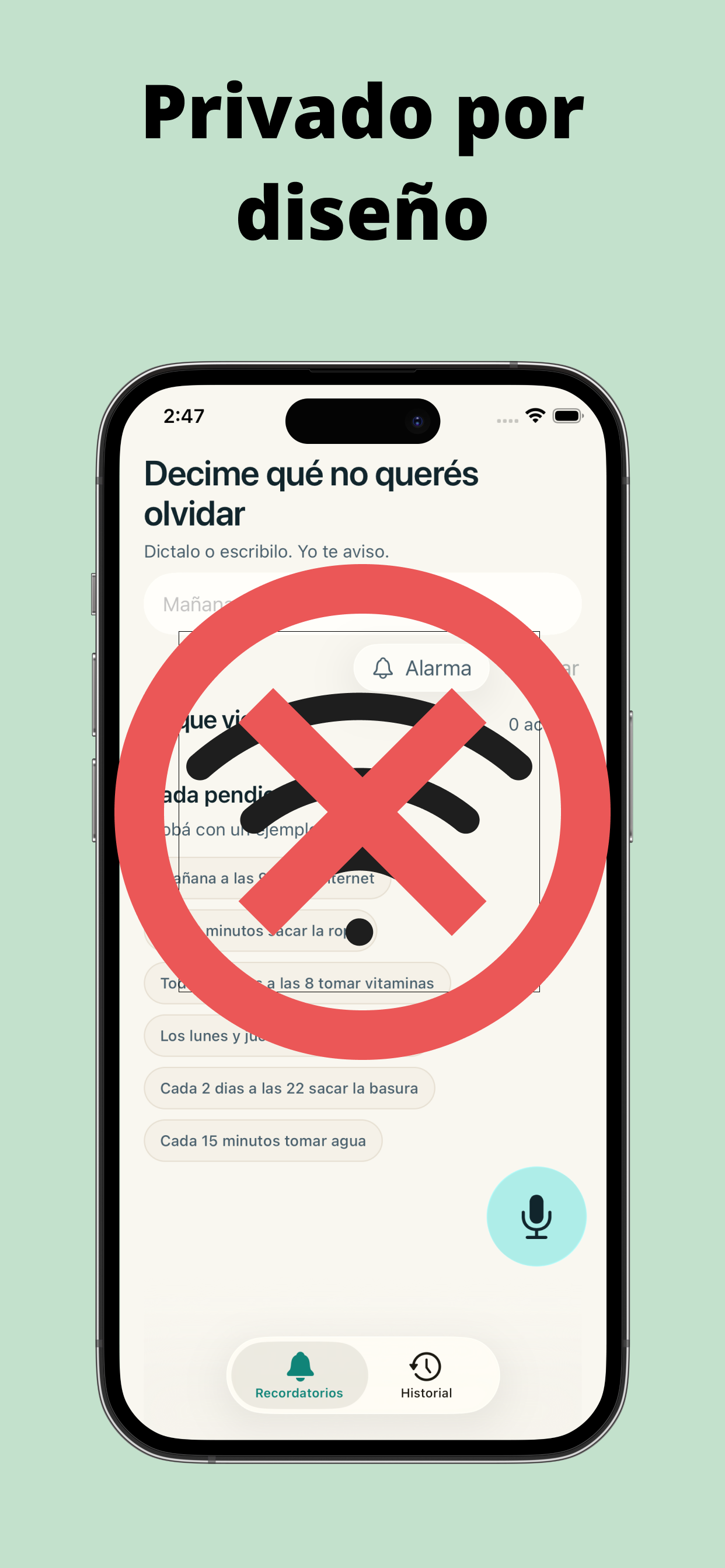 Acordate: Recordatorios