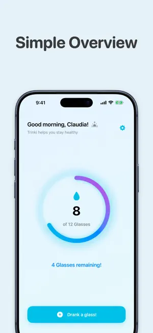 Trinki: Water Reminder Tracker screenshot 1