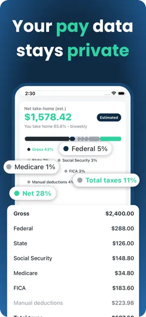 NetPay: Paycheck Calculator screenshot 1