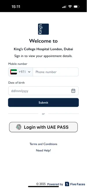 King's College Hospital Dubai iPhone screenshot 1