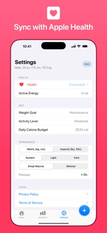 CalScan App screenshot