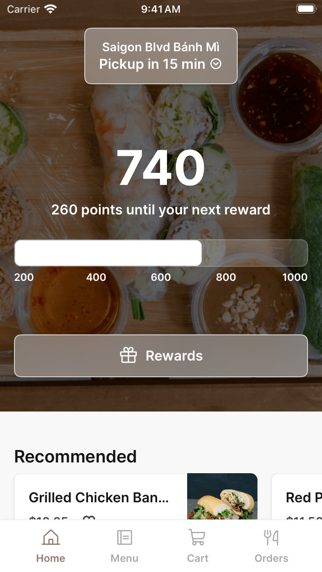 Saigon Blvd Bánh Mì app screenshot