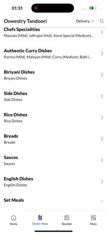 Oswestry Tandoori app screenshot 3
