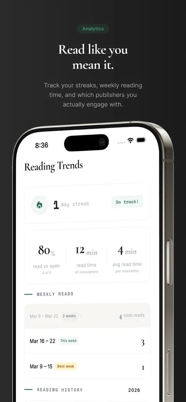 Screenshot #3 pour Letters - newsletter reader