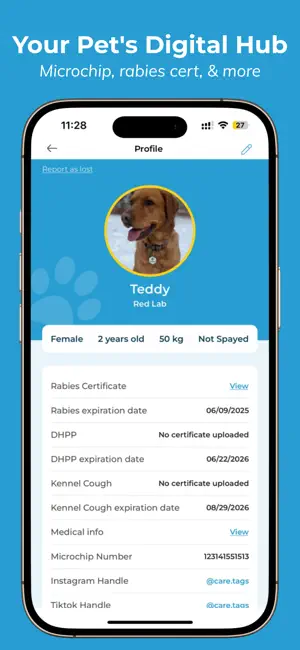 CareTags Pet Wallet screenshot 1