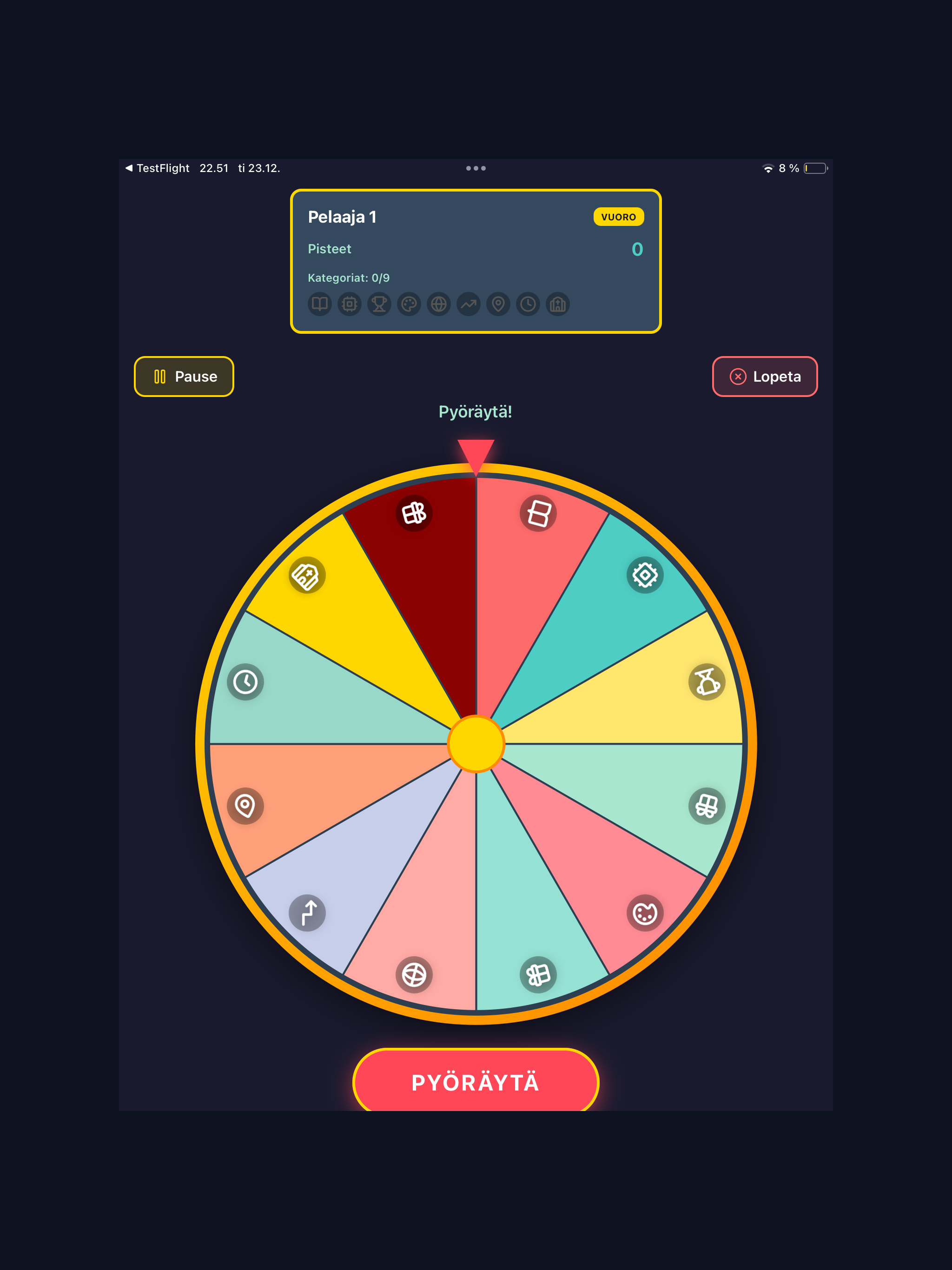 Onnenpyörä Trivia screenshot 5