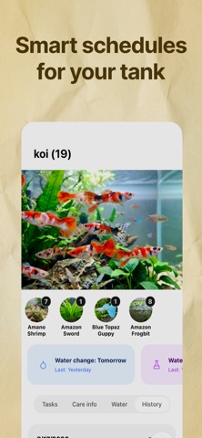 Aquapal AI: Fish & Tank care iPhone screenshot