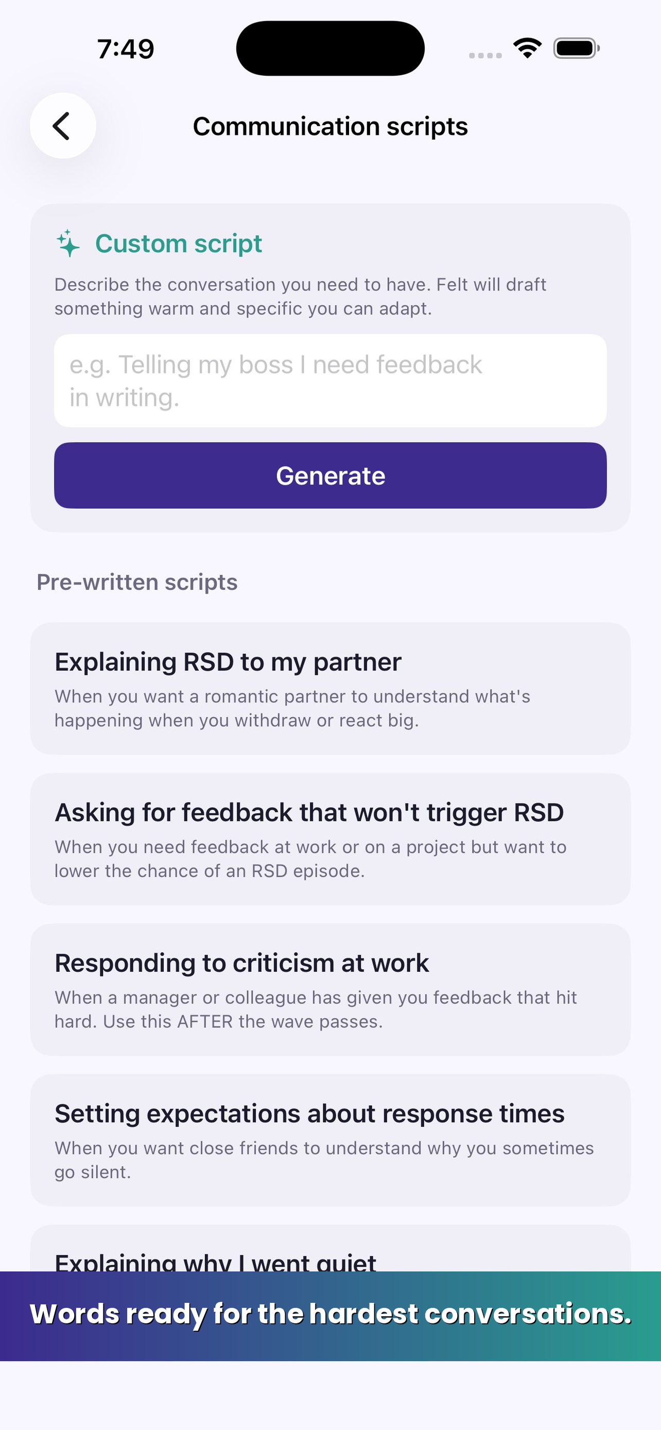 Felt: Rejection Sensitivity screenshot 8