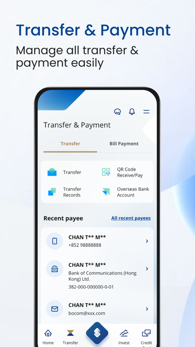 BOCOM(HK)Mobile Banking Screenshot