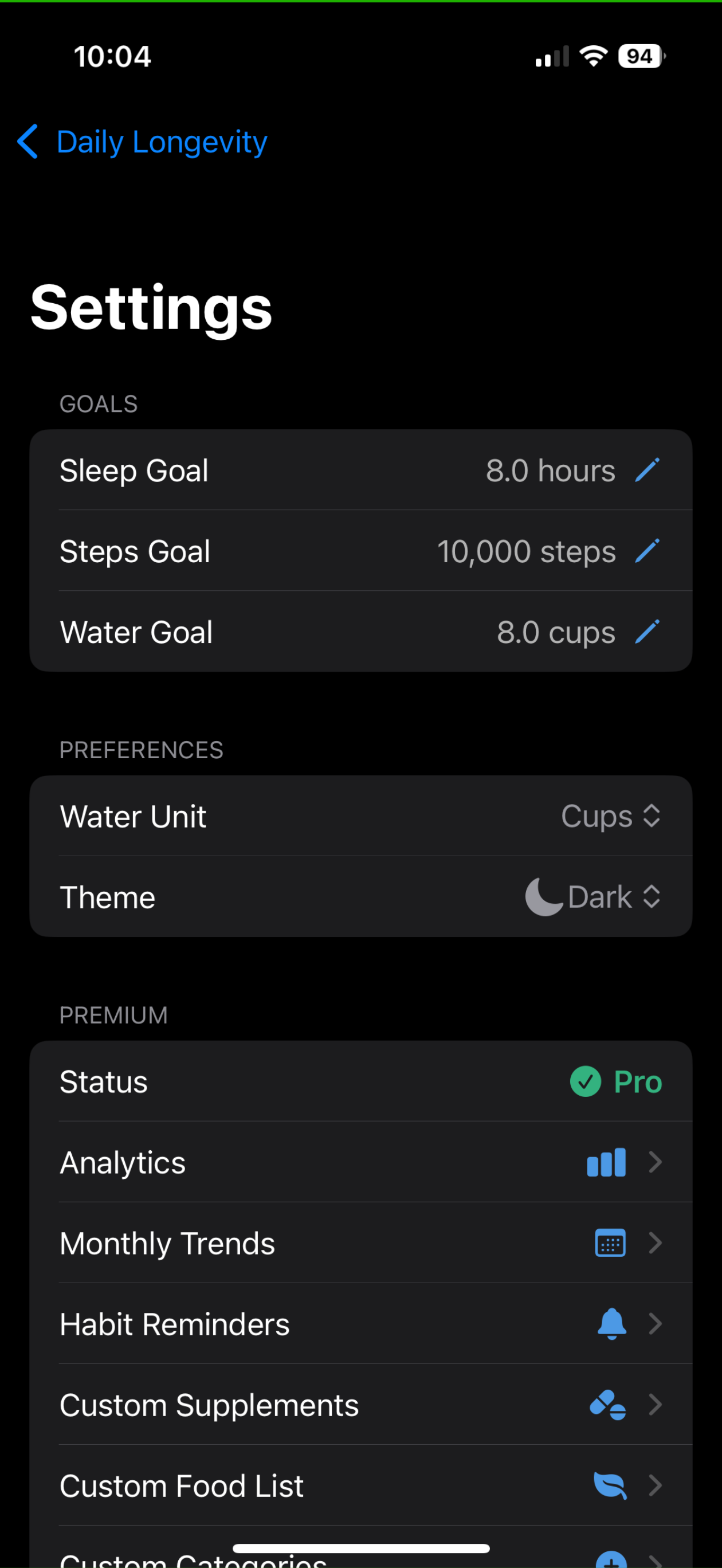 Daily Longevity screenshot 4