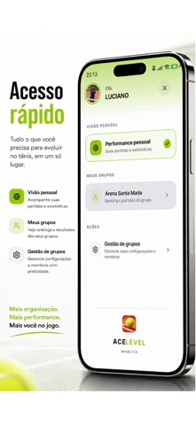 AceLevel - Seu Tênis Diário iPhone screenshot