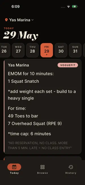 Vogue WOD Schedule screenshot 1