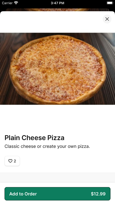 NYC Village Pizza iPhone screenshot 3 - Food & Drink app