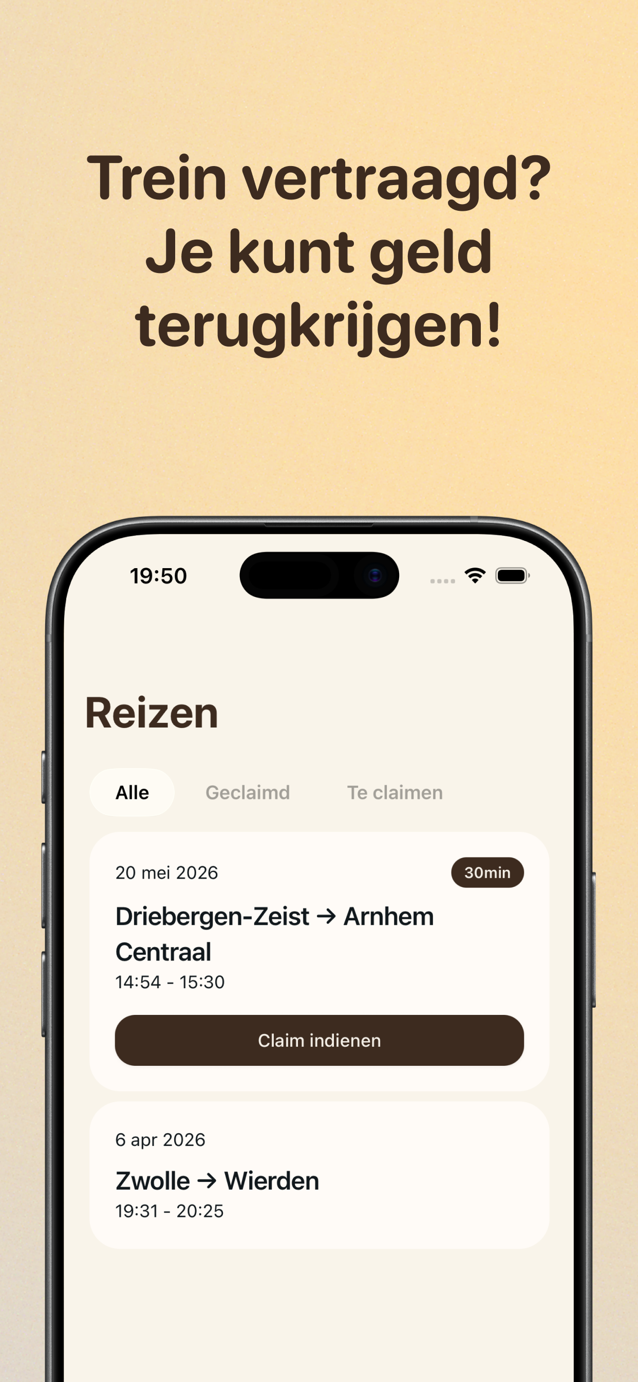 Treinmaat: Geld bij vertraging