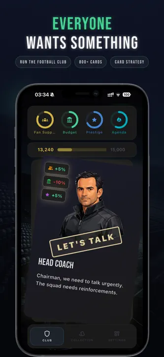 Chairman Card: Club Management screenshot 2