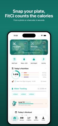 FitCi: Workout & Diet Planner Screenshot 1 of 10