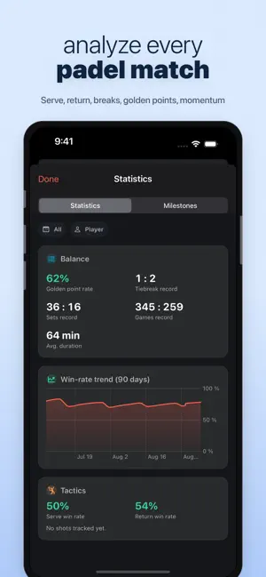 Padel Score Tracker & Stats screenshot 4