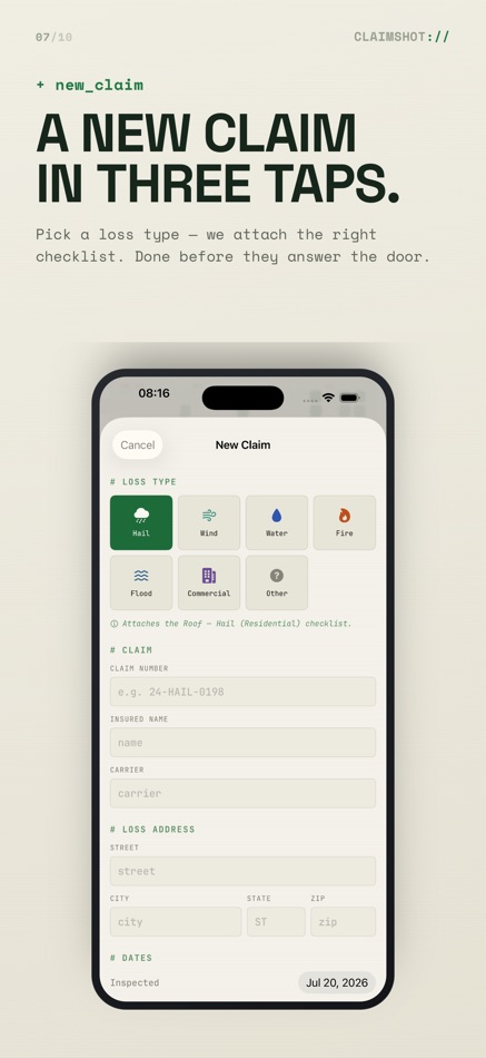 #6. Claim Photo Report : CLAIMSHOT (iOS) Oleh: Aneesh Pradeep