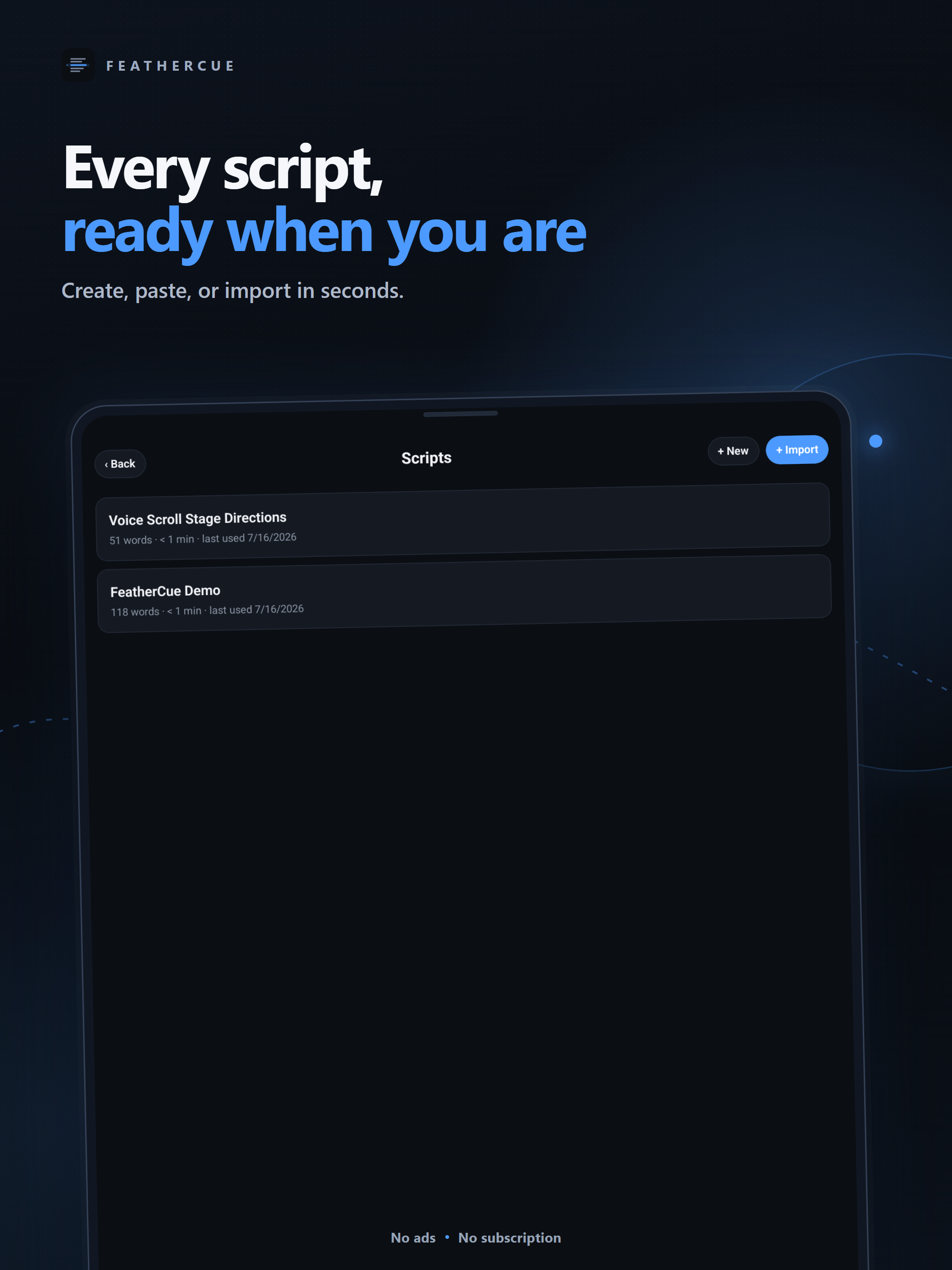 FeatherCue: Teleprompter screenshot 6