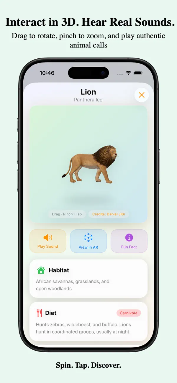 Screenshot #2 pour Animal Explorer AR