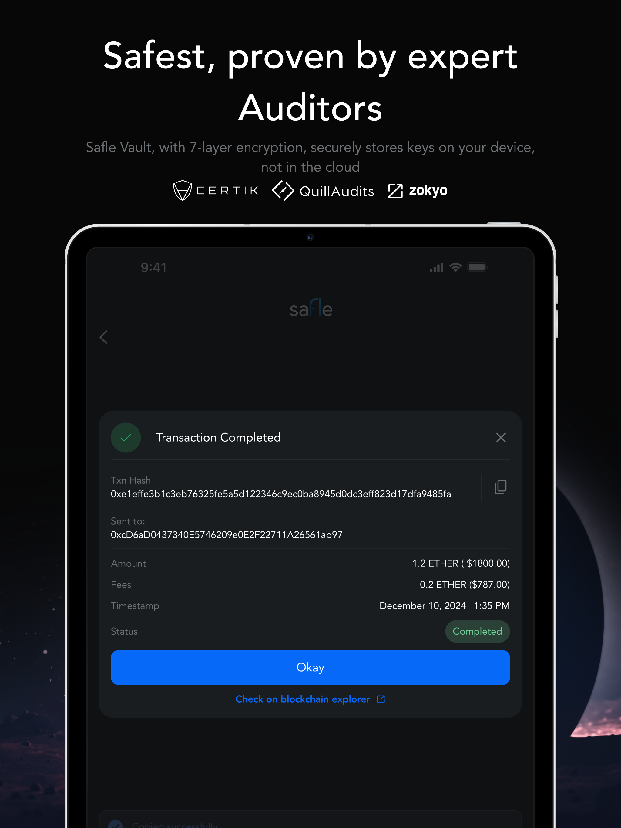 Safle - Web3 Wallet