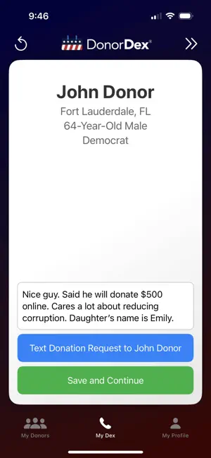 DonorDex screenshot 1