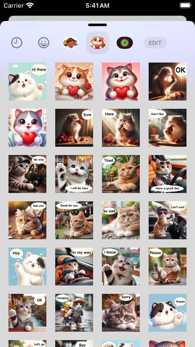 Pretty Cat Stickers pack Screenshot