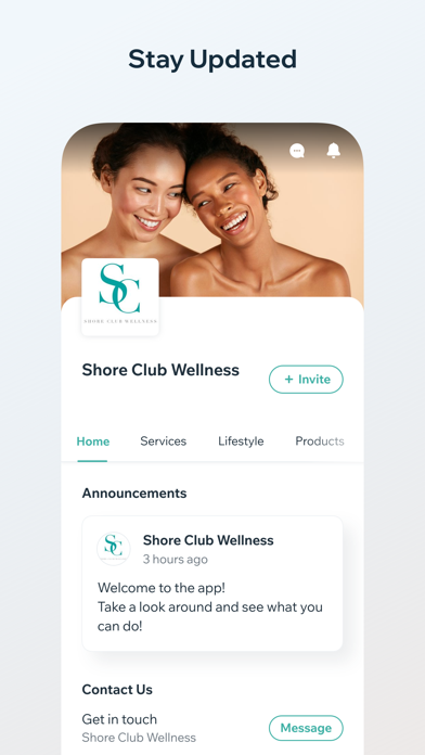 Shore Club Wellness Screenshot