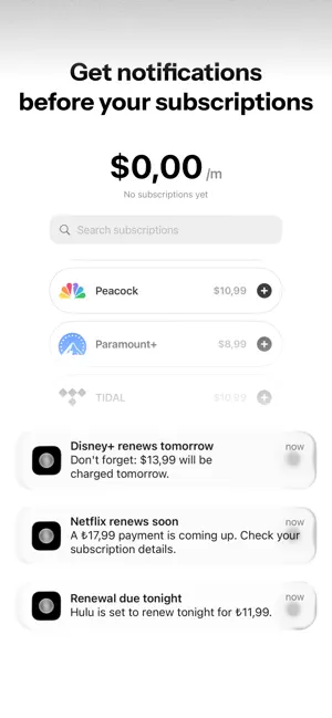 subscription tracker - mor screenshot 2