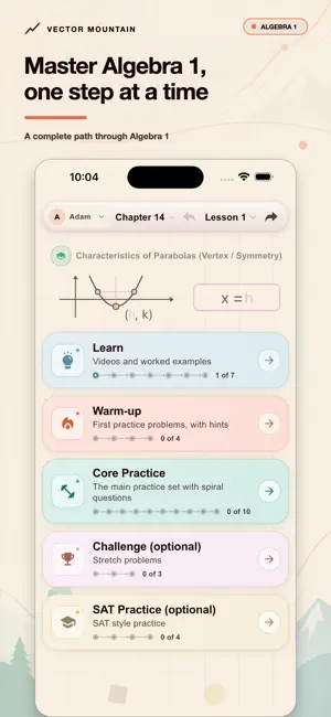 Vector Mountain: Algebra screenshot 1
