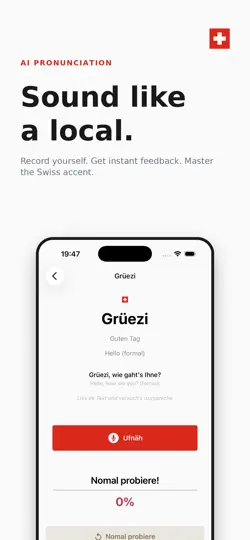 Captura de pantalla de Grüezi - Learn Swiss German en iPhone 6