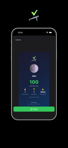 PushCheck: Pushup Challenge screenshot