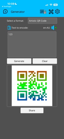 Barcode generator and scanner Screenshot 1 of 10