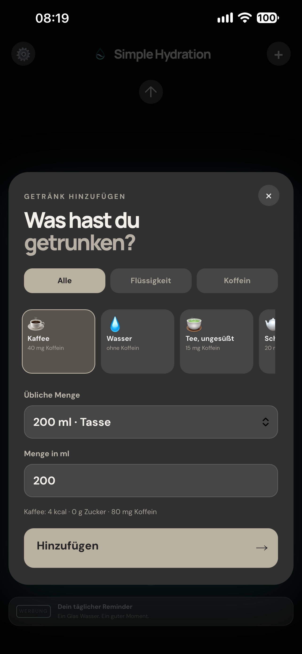 Screenshot 4 of Simple Hydration