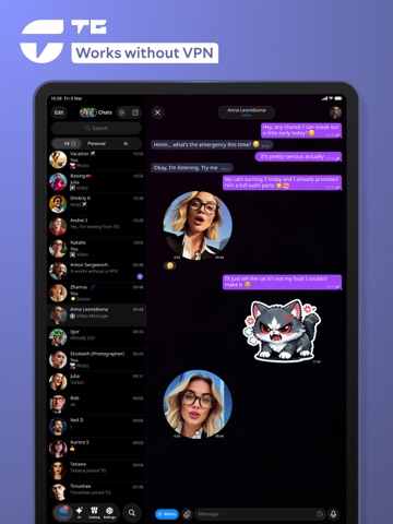 TG AI: Chats, Calls & AI Tools iPad screenshot