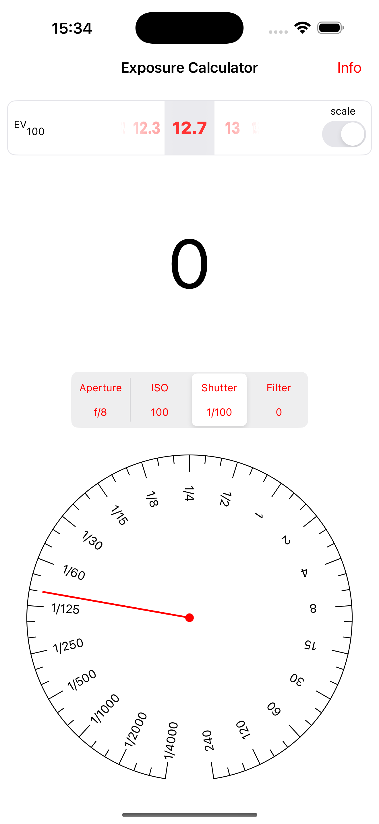 Exposure Equivalence screenshot 2