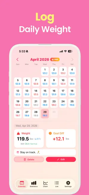 Weigh In + iPhone screenshot 1