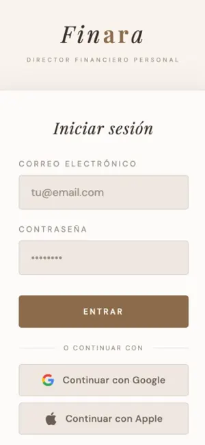 Finara app screenshot 1