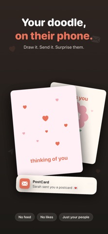 PostCard: Couple Doodle Widget Screenshot 1 of 5