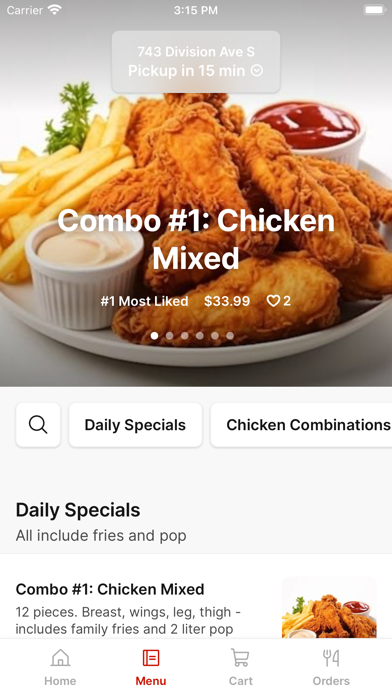 Screenshot 2 of New York Fried Chicken App
