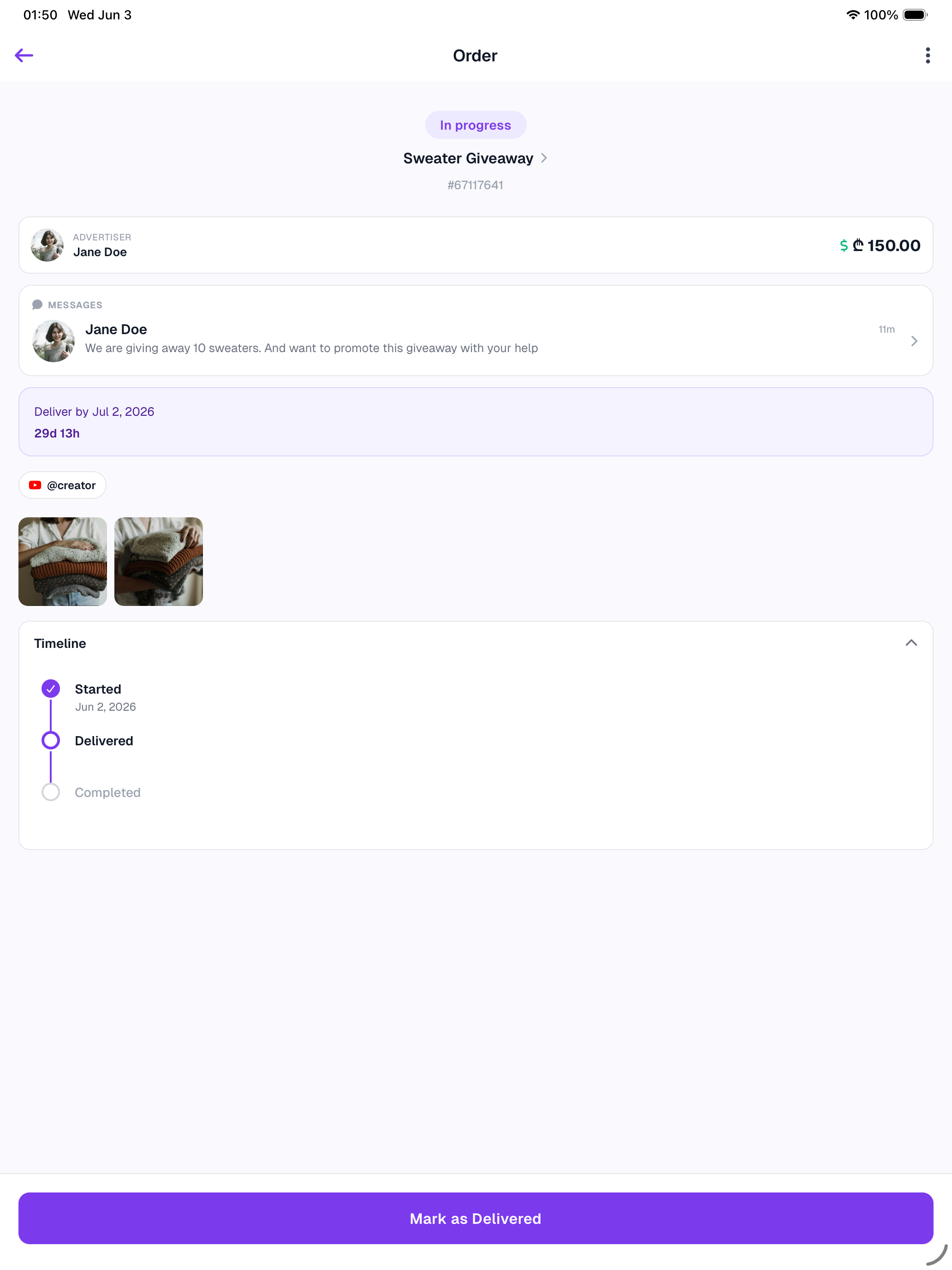 SponsR — Creator Brand Deals