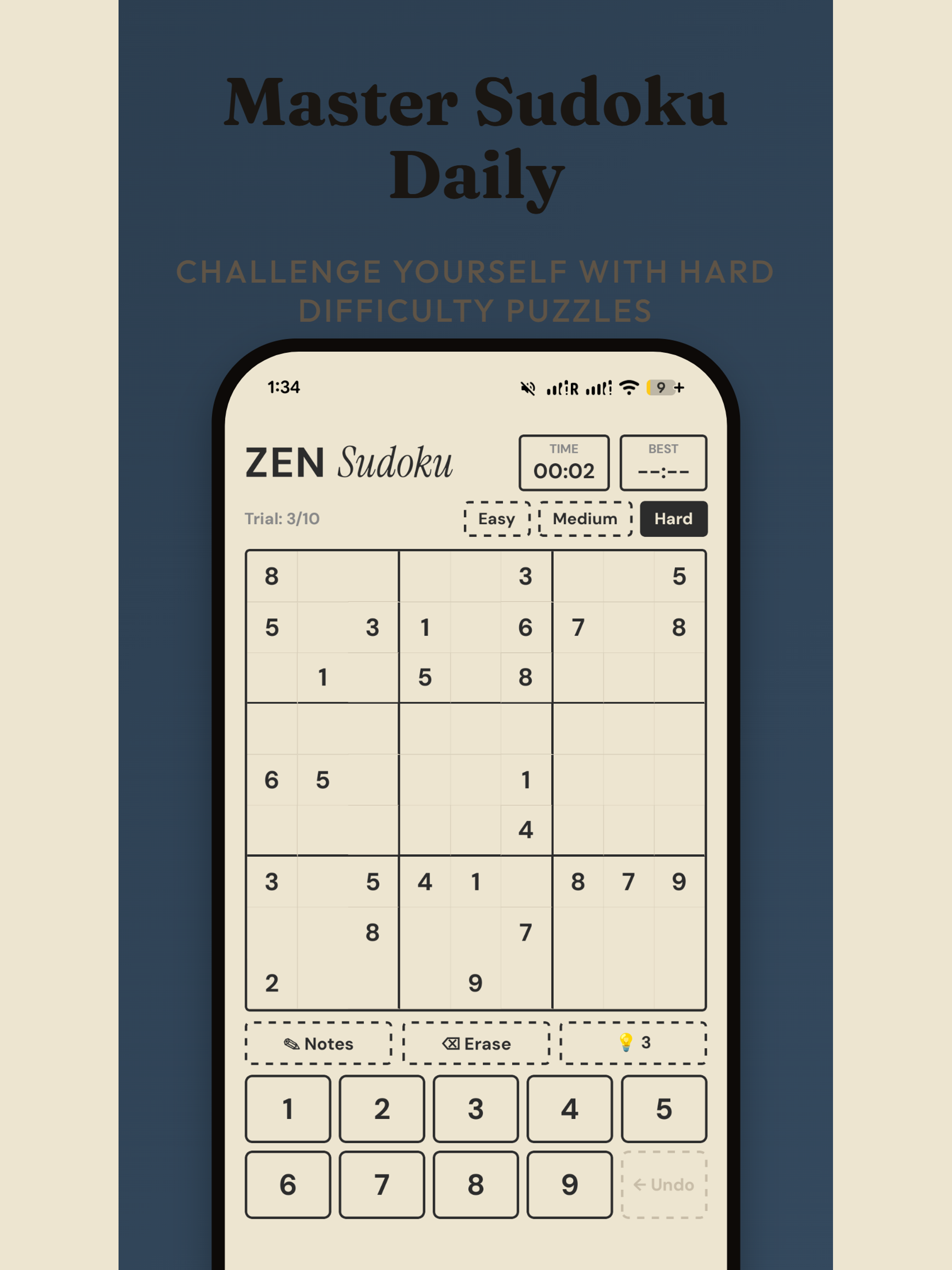 Zen Sudoku: Classic Puzzle