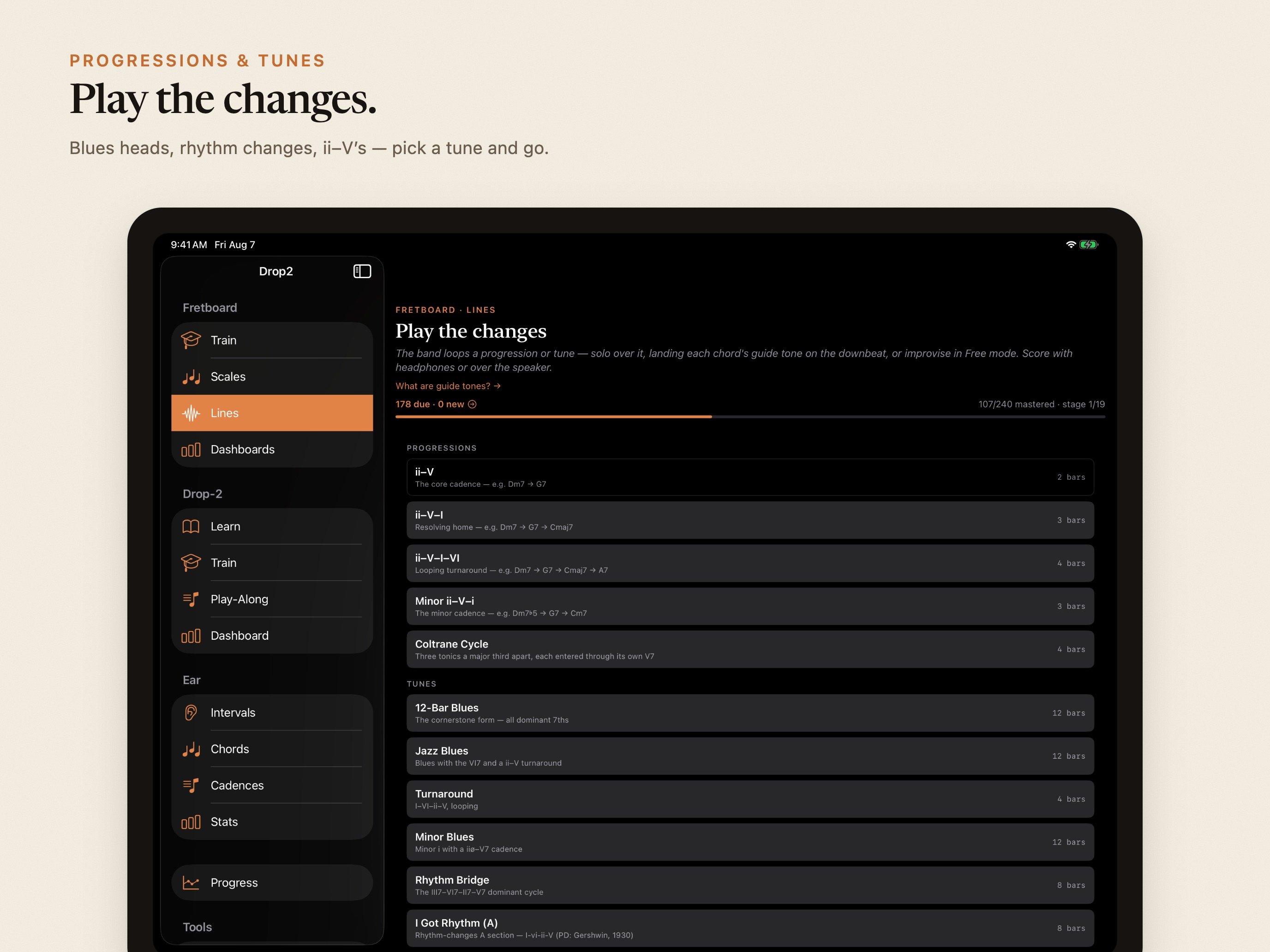 Drop2: Jazz Guitar Ear Trainer screenshot 18