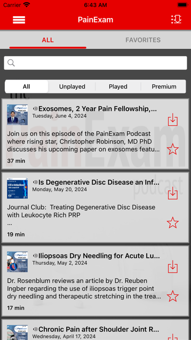 The Pain Management Review Screenshot