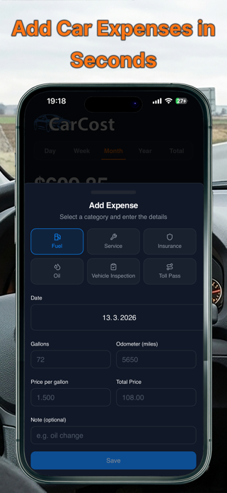 CarCost: Car Expense Tracker Screenshot 2 of 4